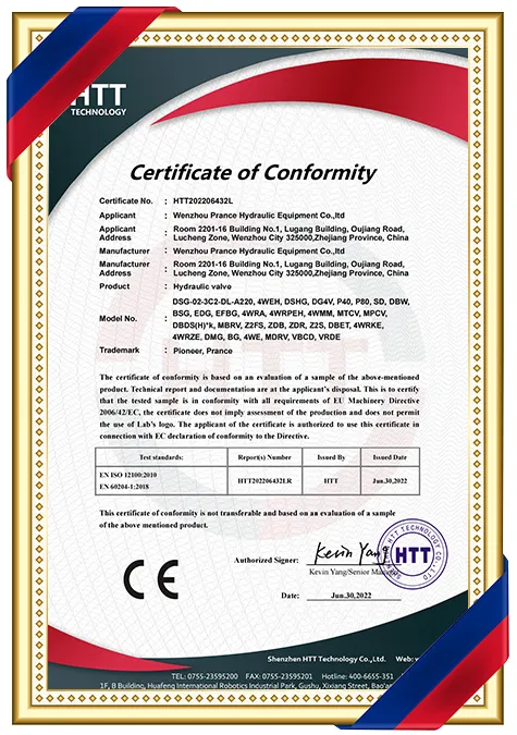 CE-Hydraulic valve