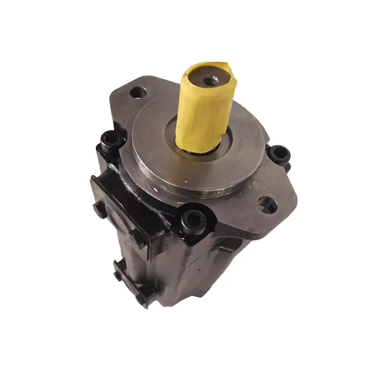 Top view of a T6-series hydraulic vane pump with capped shaft