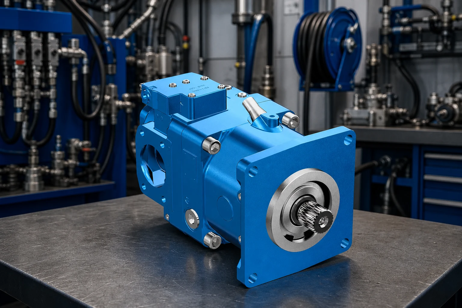 Hydraulic pump component beside inlet and aeration noise checks
