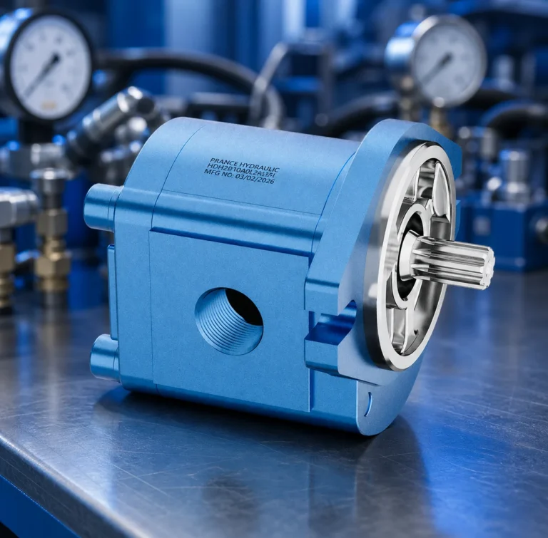 Prance Hydraulic gear — official product photo with illustrative scene background (not a real site photo)