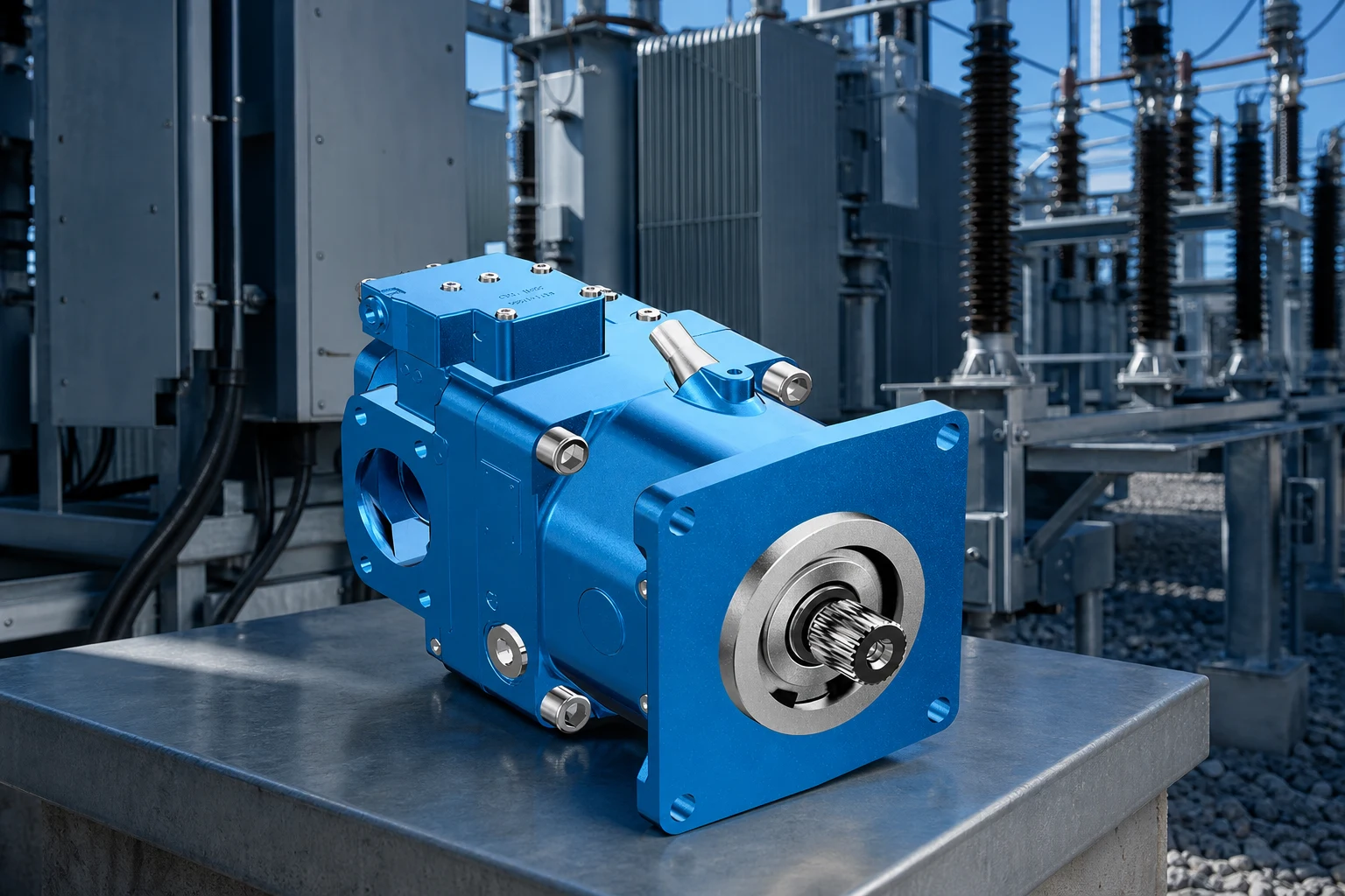 Hydraulic Directional Control Valve — Prance Hydraulic official product with illustrative industrial background (not a real site photo)