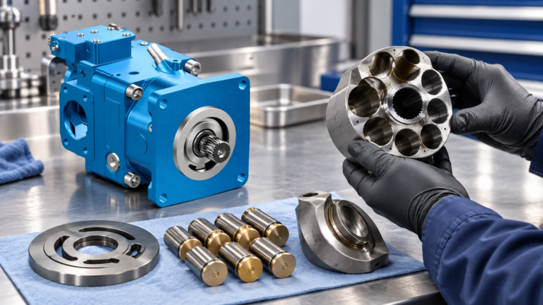 axial piston pump cylinder block wear Featured technical visual based on a Prance Hydraulic pump