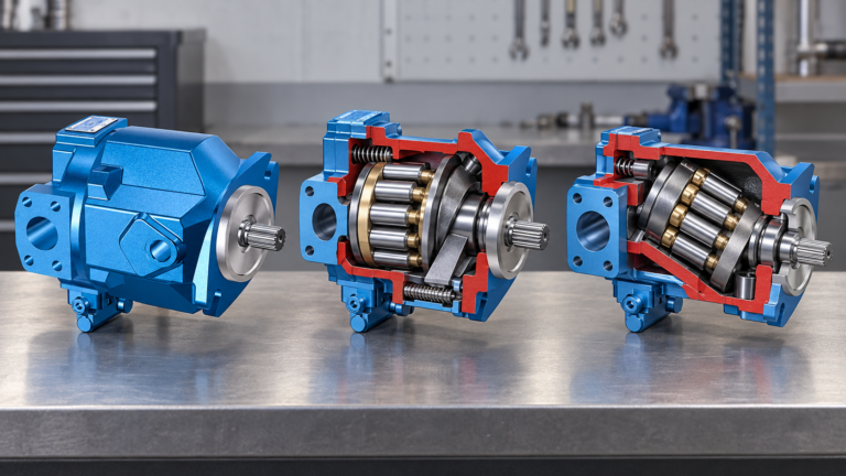 bent axis vs swash plate pump Featured technical visual based on a Prance Hydraulic pump