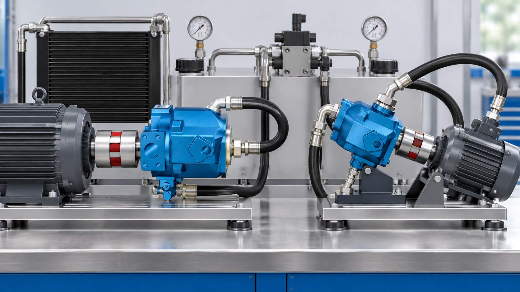 Inspection and measurement for bent axis vs swash plate pump