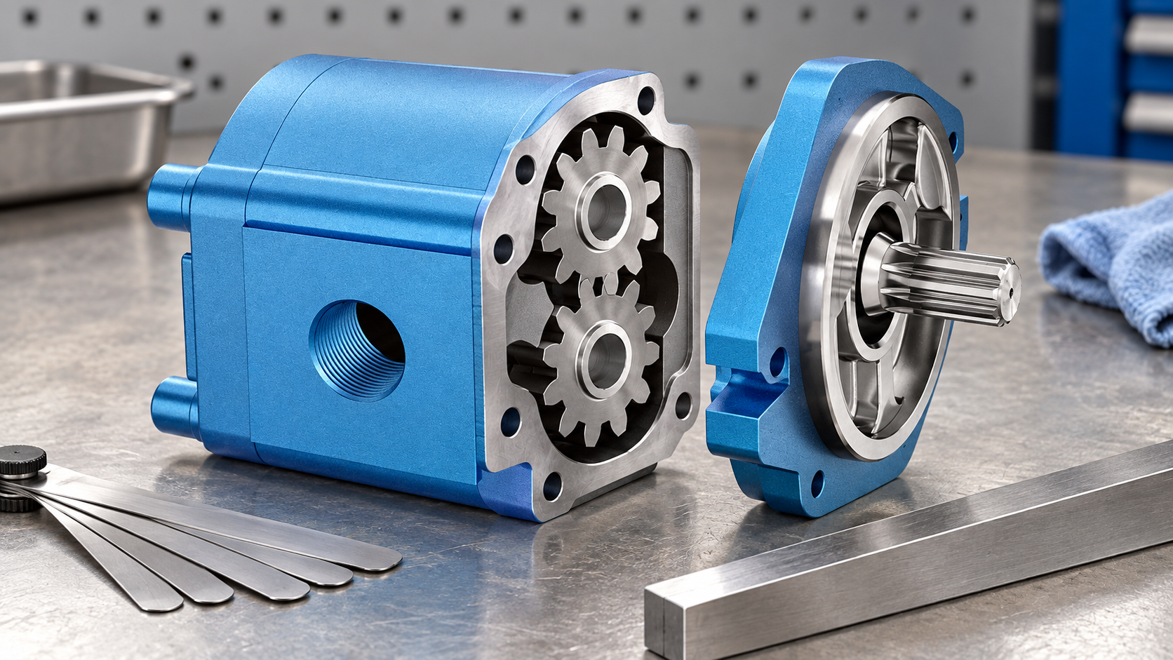 gear pump side clearance product-based technical view
