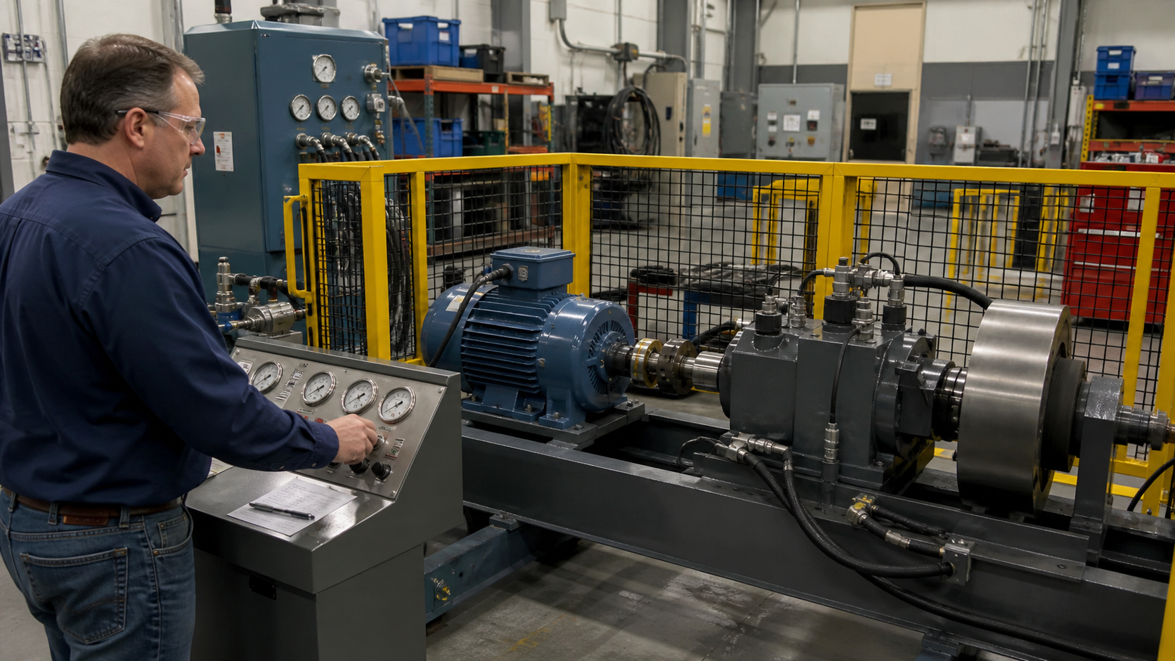 Inspection and testing for hydraulic motor braking circuit