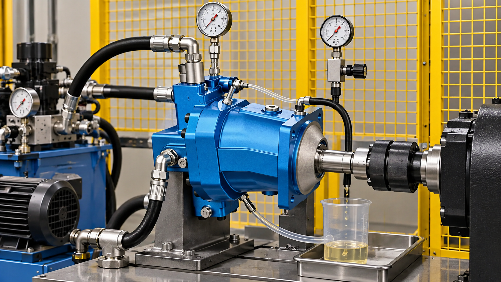 Inspection and measurement for hydraulic motor case pressure