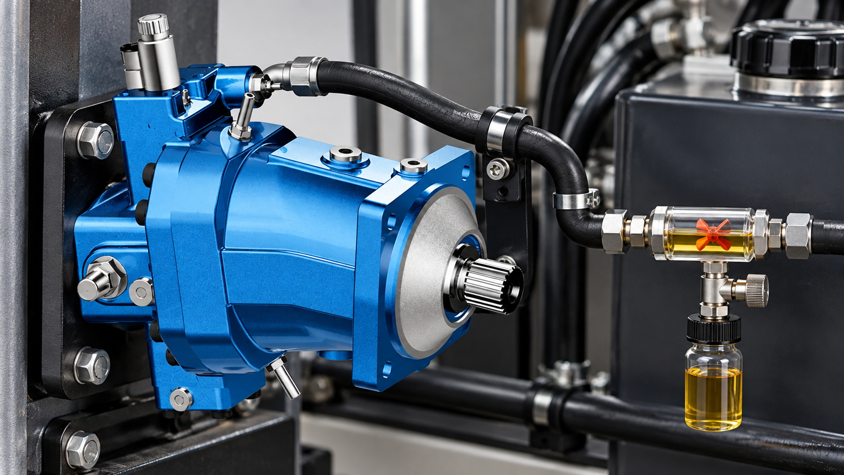 hydraulic motor drain flow test product-based technical view