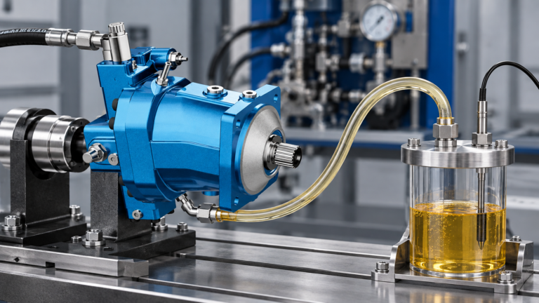 hydraulic motor drain flow test Featured technical visual based on a Prance Hydraulic pump