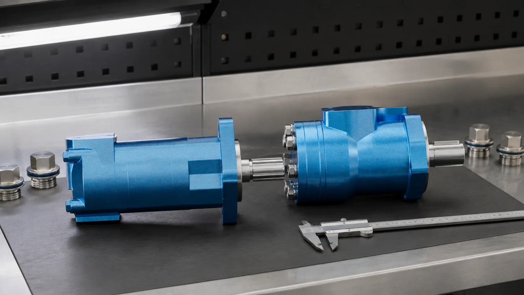 Inspection and testing for hydraulic motor efficiency calculation
