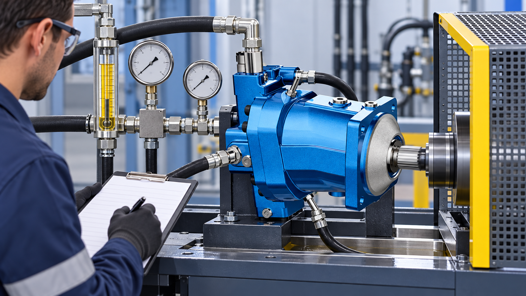 Inspection and measurement for hydraulic motor speed calculation