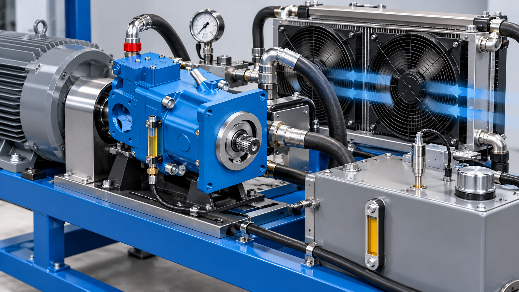 Inspection and measurement for hydraulic pump high temperature