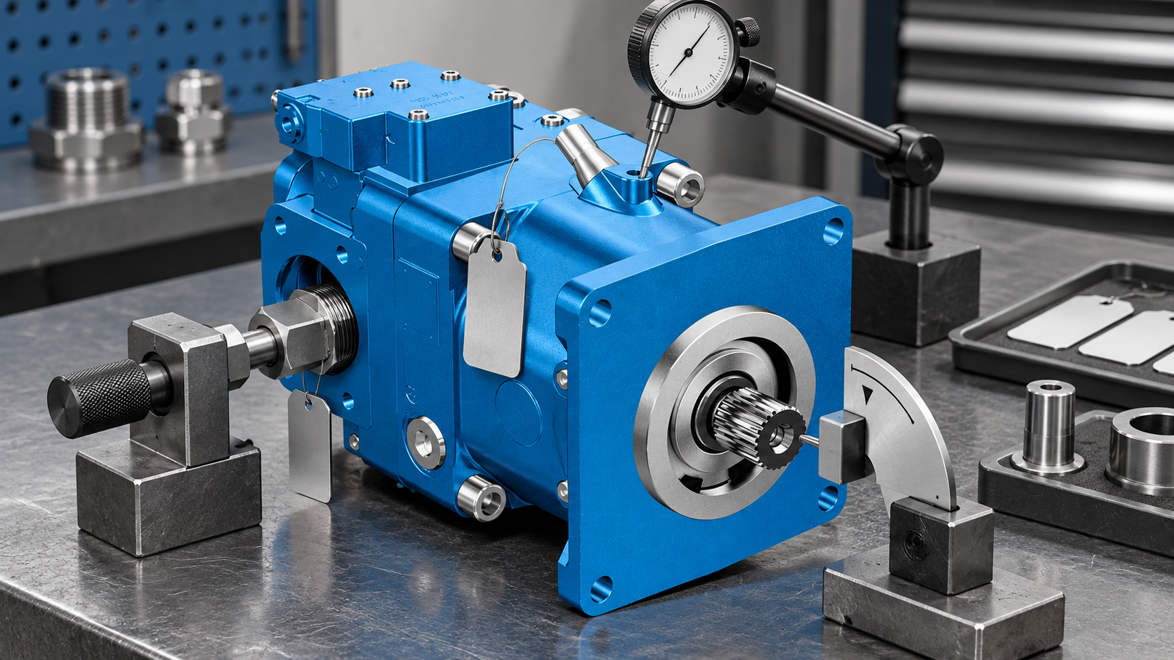 Inspection and measurement for hydraulic pump interchange guide