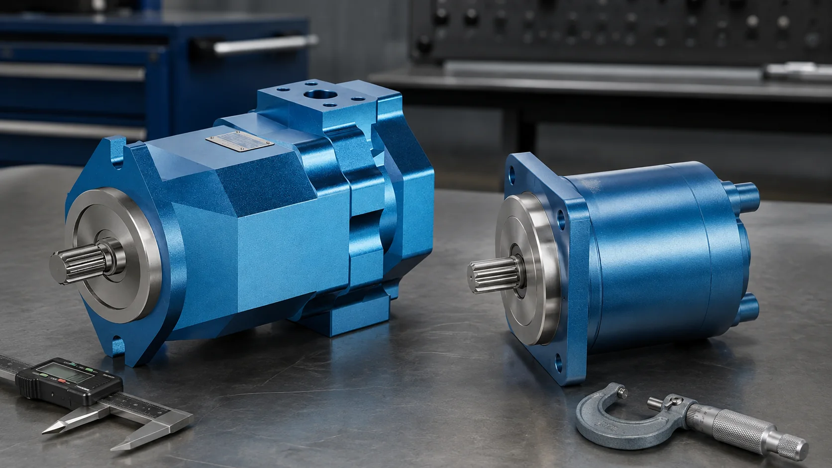 hydraulic pump mounting flange types product-based technical view