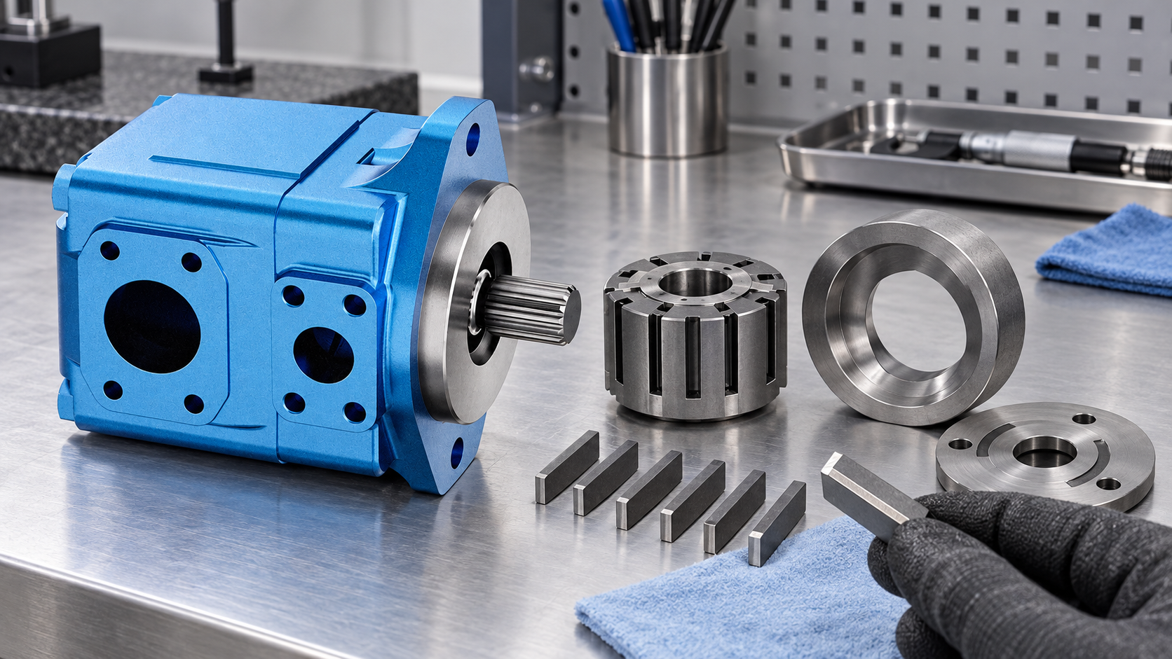 hydraulic vane pump vane wear product-based technical view