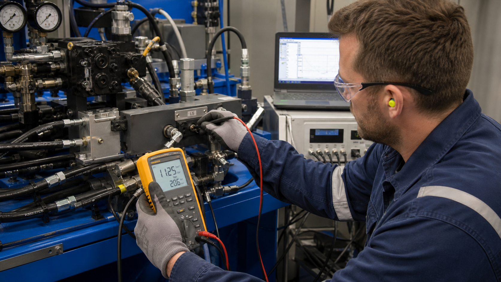 Inspection and testing for load sensing hydraulic valve