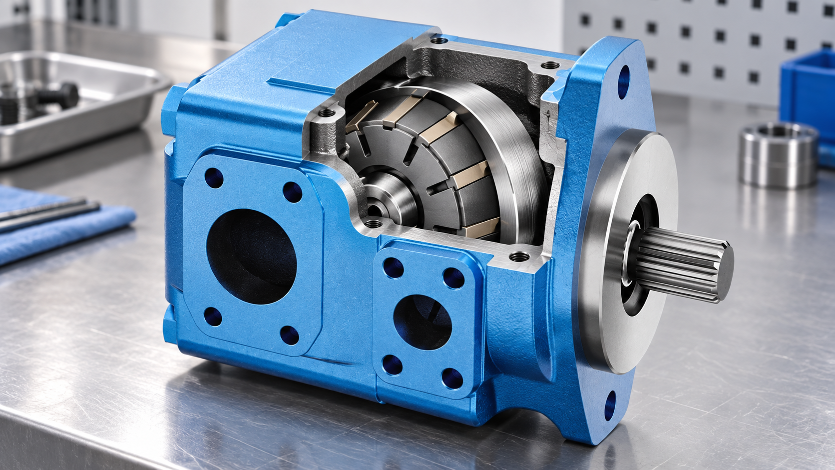 vane pump cam ring wear Featured technical visual based on a Prance Hydraulic pump