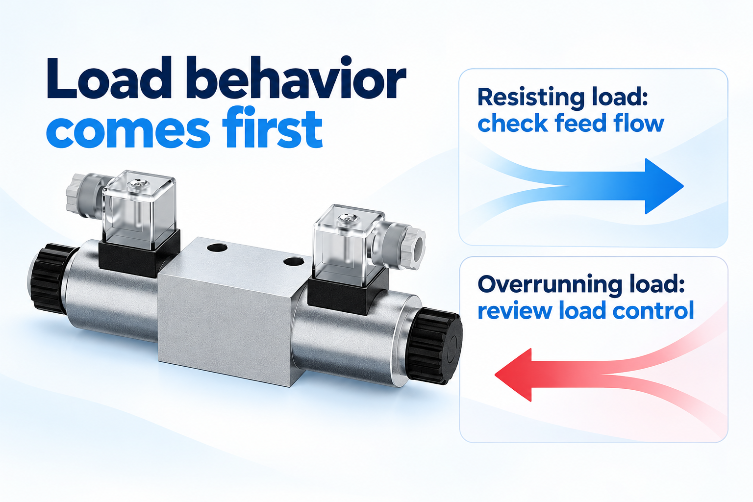Review resisting and overrunning load conditions before selecting a hydraulic metering and load-control arrangement.