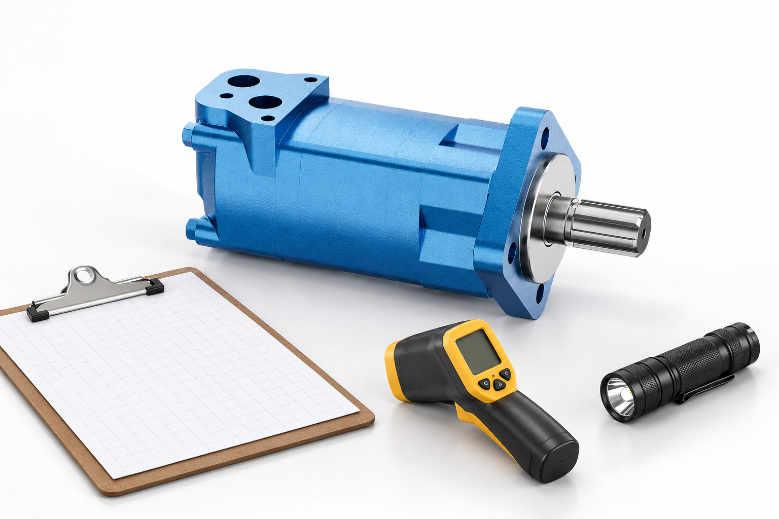Record operating conditions and inspect external components using the approved safe procedure.