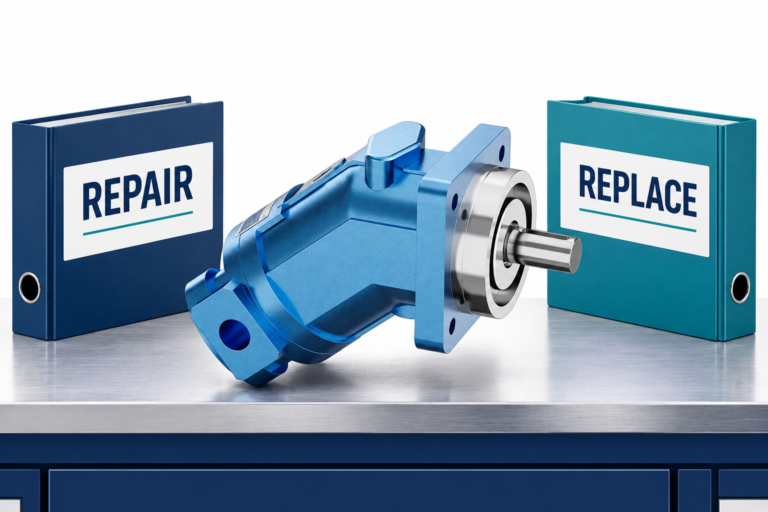 Reference bent-axis motor considered for repair or replacement