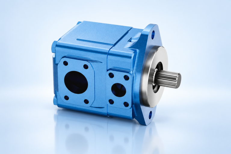 Reference-based T6 vane pump exterior illustration for inlet and foaming diagnosis