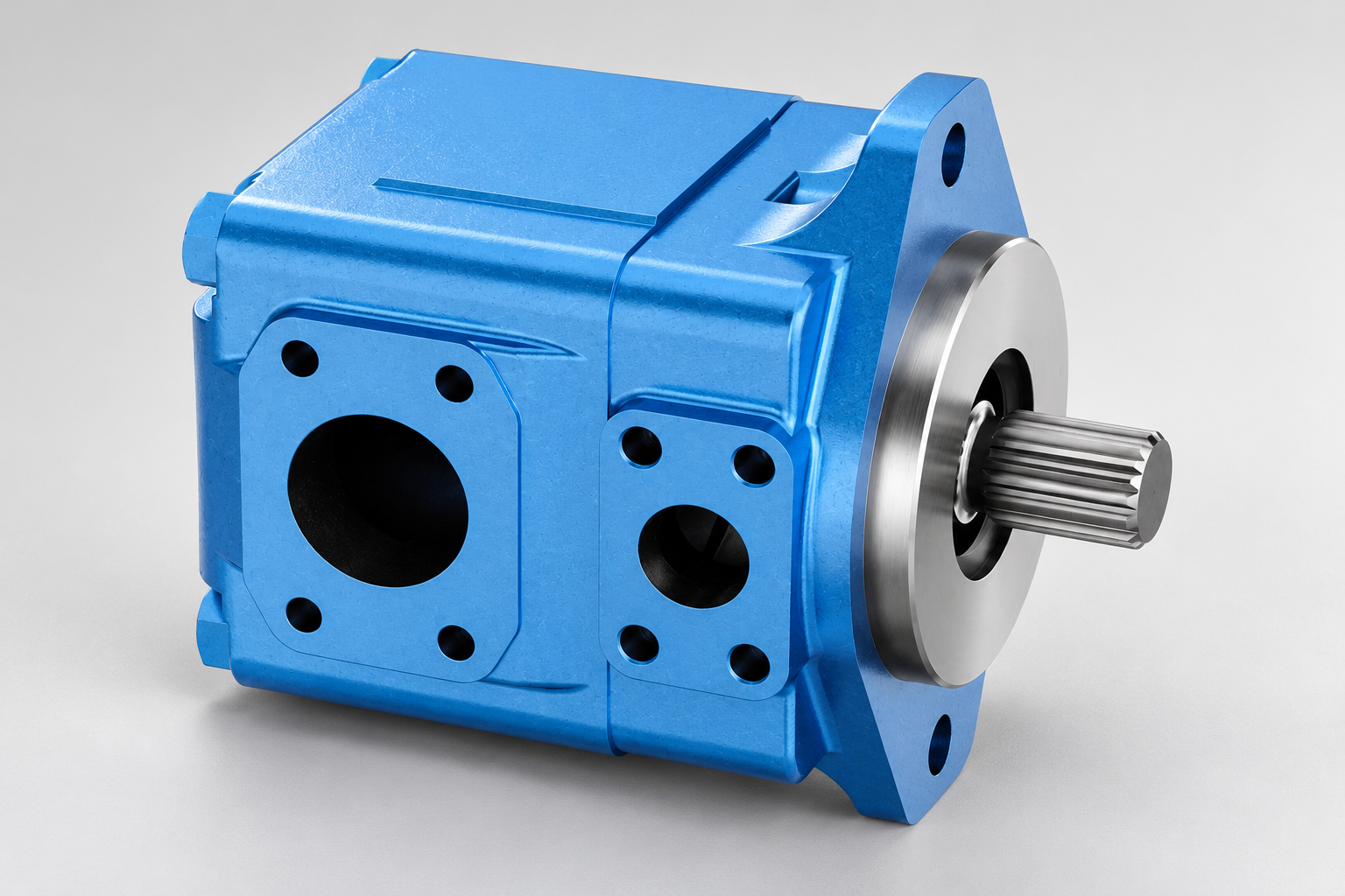 Reference-based T6 vane pump exterior illustration for inlet and foaming diagnosis