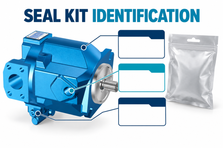 Reference piston pump beside seal-kit identification records