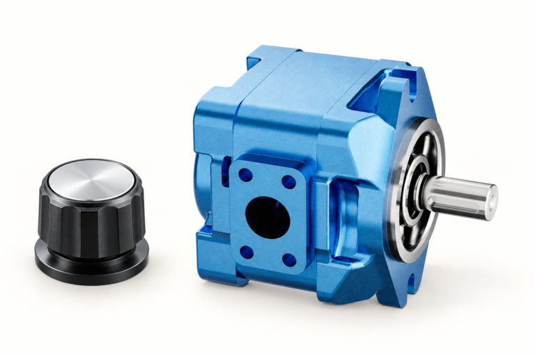 HG pump exterior beside a separate conceptual speed-command control; the knob is not a supplied pump accessory.