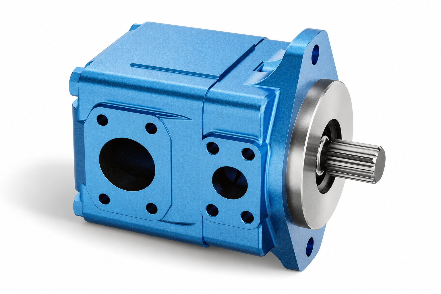 Reference-based T6 vane pump exterior illustration for circuit pressure-loss review