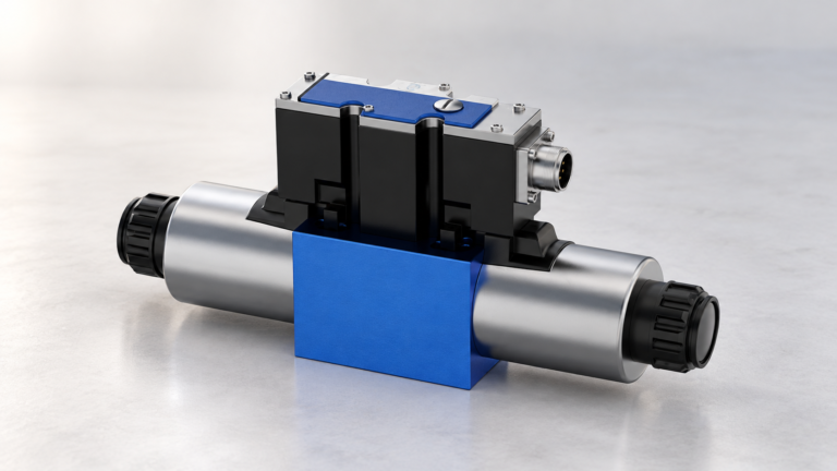 Reference-based 4WRAE proportional valve featured exterior, unconnected illustration