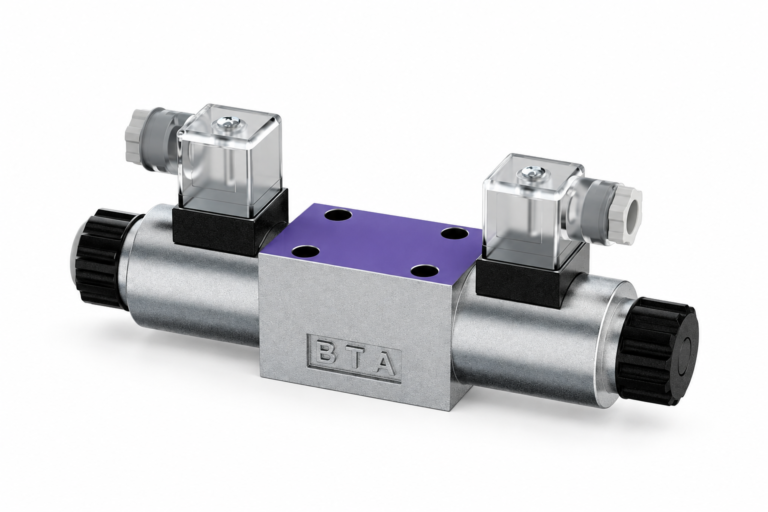 Reference-based external view of a 4WE directional valve, with an unprinted nameplate