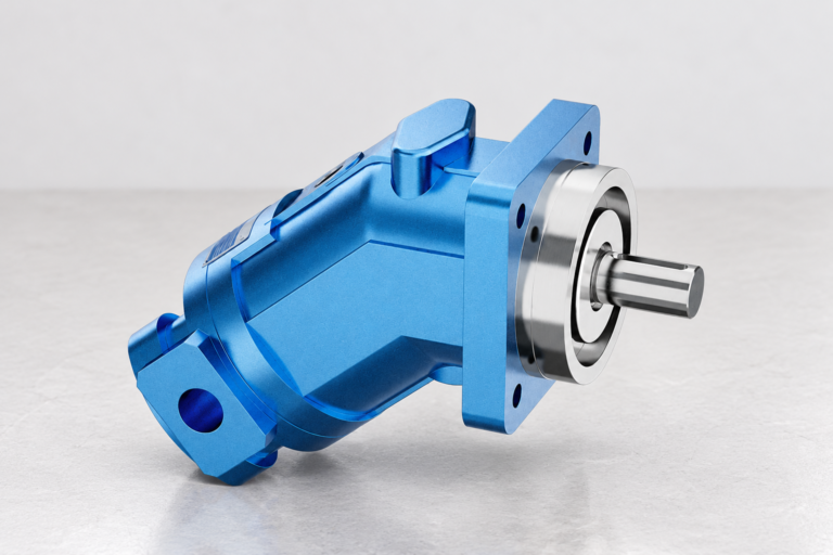 Reference-based A2FM bent-axis motor exterior for displacement-test interface review