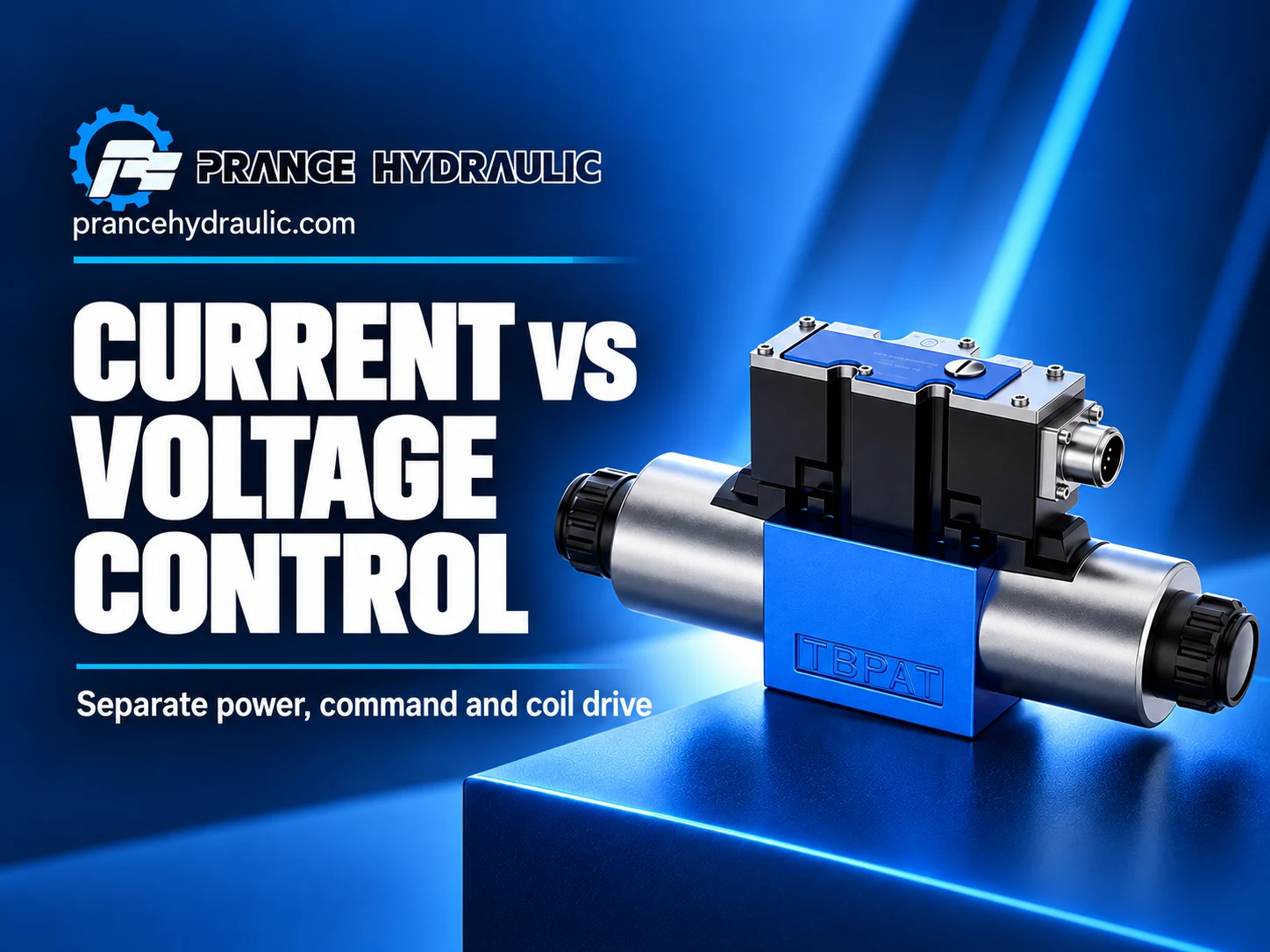 Prance Hydraulic guide: Current Vs Voltage Control — Separate power, command and coil drive
