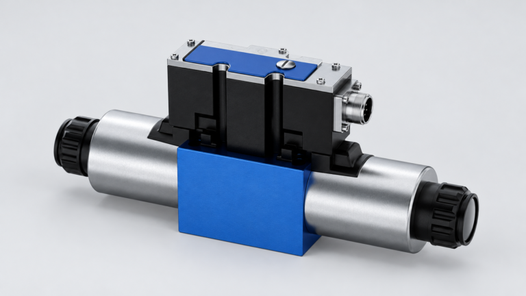 Reference-based 4WRAE proportional valve featured exterior, unconnected illustration