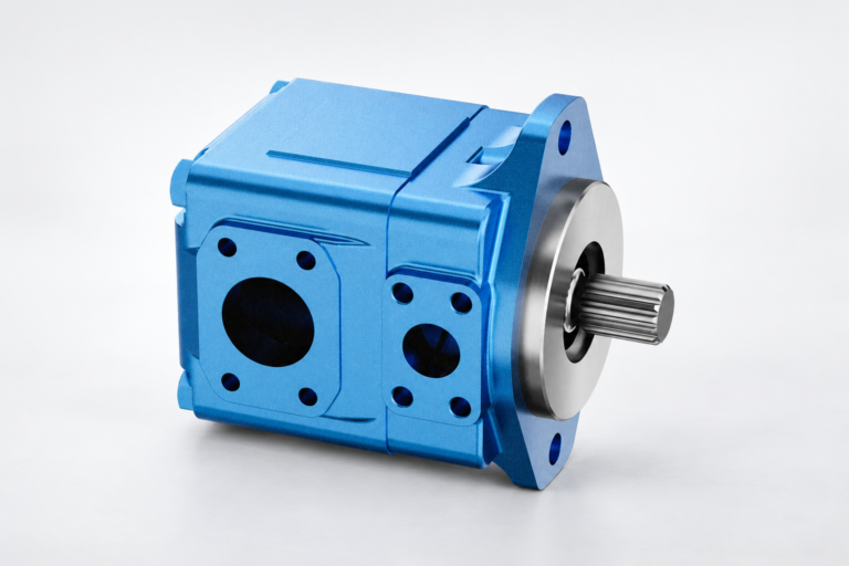 Reference-based T6 vane pump exterior for multi-pump circuit interface review