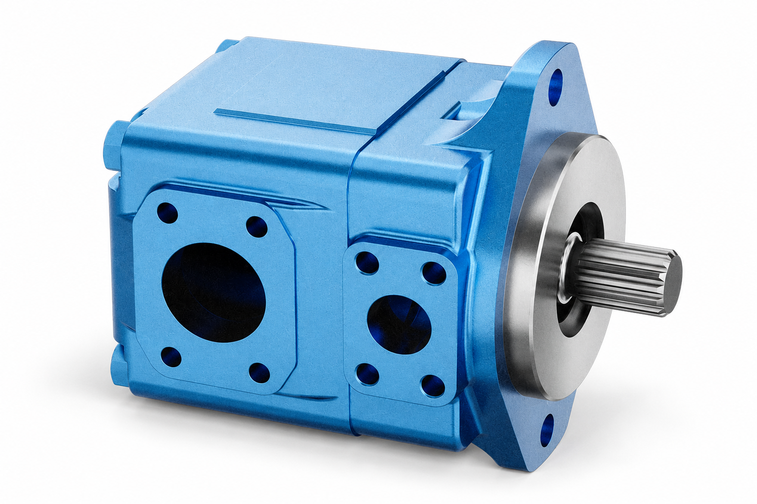 Reference-based T6 vane pump exterior for multi-pump circuit interface review